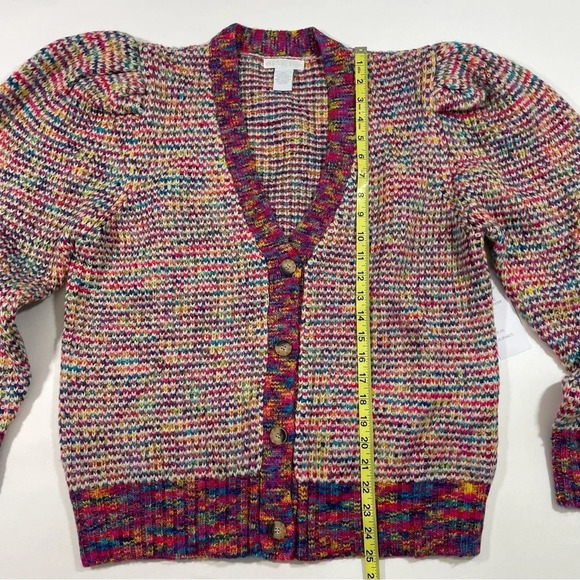 Design History Multicolor Puff Sleeve Cardigan - Picture 6 of 7